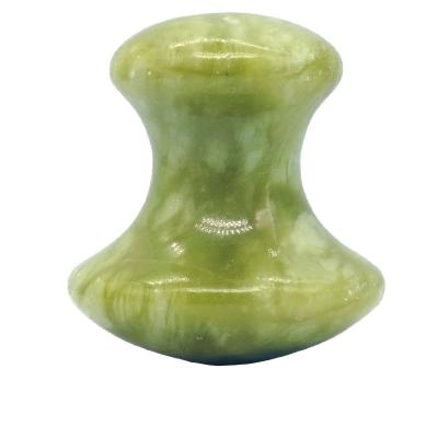 China Green Natural Jade Mushroom Shape Massage Stone for Muscle Massage and Facial Beauty Health Massage Relaxation in 2024 for sale