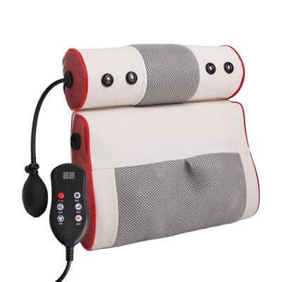 China Massage Equipment 2 In 1 Multifunctional Heating Kneading Cervical Spine Car Electric Shiatsu Neck Back Massage Pillow for sale