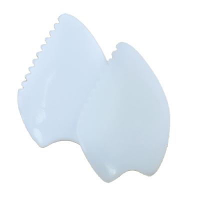 China Face Massage Afghan White Jade Gua Sha Stone Natural Jade Stone Guasha Scraping Tool Best Sellers Body Massage Equipment for sale