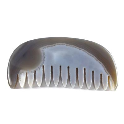 China Agate Gua Sha Scalp Massage Comb Board Stone Comb Head Self Care Tool with Customized Logo Availabled Personal Care for sale