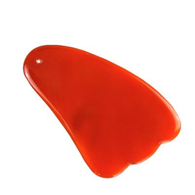 China 2024 Red Carnelian Gua Sha Board De essentiële gezondheidszorg Agate Guasha steen voor gezichtsmassage en gezichtsverzorging Te koop