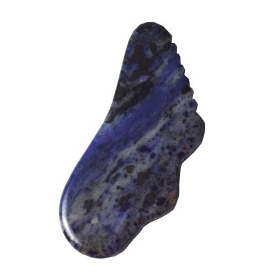 China 2024 Blauw Sodalite Stone Gua Sha Scraping Massager Comfortabel massagetool voor het verwijderen van rimpels in het gezicht en huid schoonheid Te koop