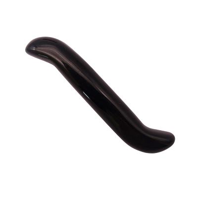 China Natural Obsidian S-shape Massage Wand Crystal Healing Yoni Wand Massager Stick for Face and Body Rejuvenation for sale