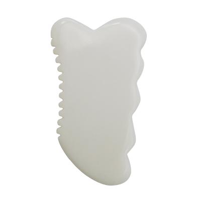 China Daily Anti-Aging Health and Skin Care Tools White Jade Guasha Board with Custom Gua Sha Facial Massage Tool for sale