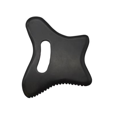 China BODY Massager with 2024 Large Size Black Bian Stone Gua Sha Stones and Product Size 165*140*50mm for sale