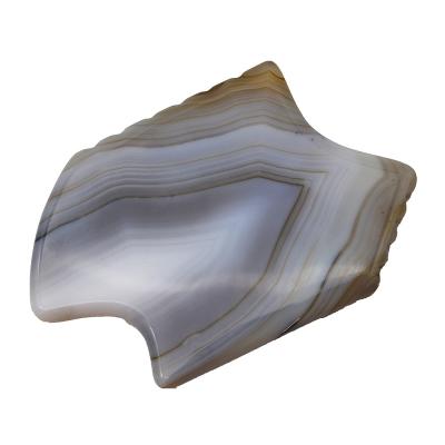 Cina Elimina direttamente le rughe con Agate Grigio Guasha Rose Quarzo Gua Sha Strumenti di massaggio di raschiatura Ossidiano Gua Sha Pietra in vendita