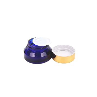 China 15,30,50g Glass Cosmetic Empty Purple Cosmetic Bottles And Jars For Skin Care Cream for sale