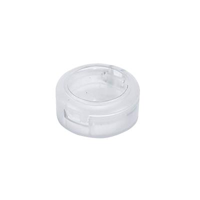 China Non Spill Wholesale ACP Frosted Clear Plastic Color Round Eyeshadow Box Single Hinge Top Container for sale