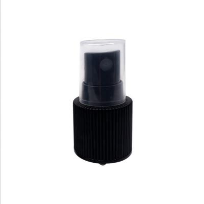 China Non Spill 24/415 Black Ribbed Plastic Fine Mist Sprayer Pump For Perfume Bottles for sale