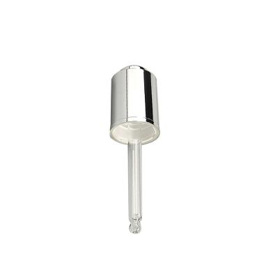 China Non Spill Hot Selling UV Gold Plated Silver Press On Glass Dropper Transfer Pipette 13/415 18/410 20/410 for sale