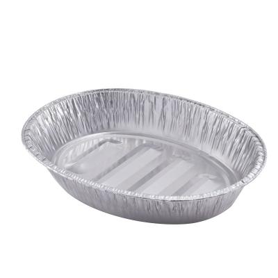 China Disposable Aluminum Silver Hot Selling Oval Shape 18