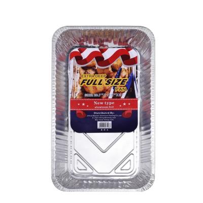 China High Quality Fast Food Household Aluminum Foil Container Paper Lid, Airline Aluminum Foil Container for sale