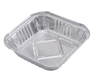 China Eco - Friendly Food Grade FSD 160 Square Aluminum Foil Container For Baking Use Microwave Bake Trays for sale