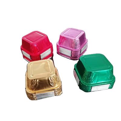 China Food Packing Aluminum Foil Trays Disposable Food Container With Lid for sale