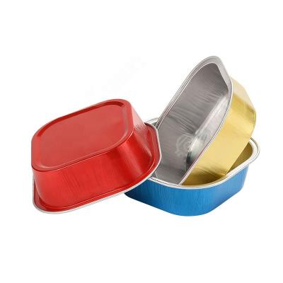 China Disposable Food Cup Colorful Aluminum Foil Roll Pan Pan Gold Red Blue for sale