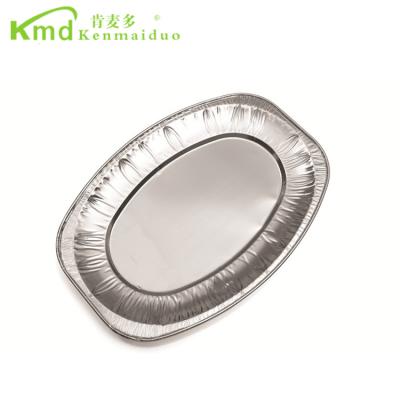 China Foil Wrapping Aluminum Embossing Dish For Middle East Food Serving for sale