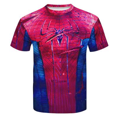 China Manufacturer Brand New QUICK DRY Red/Blue 1 MOQ Sublimation Printing Mens T Shirts Support Dropshipping Fitness Compression T Shirts for sale