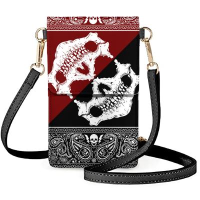 China Fashion Bandana Print Women Cell Phone Bags Mini Crossbody Shoulder Handbags Purses Custom Made Bag PU Leather Frames Cell Phone Filter for sale