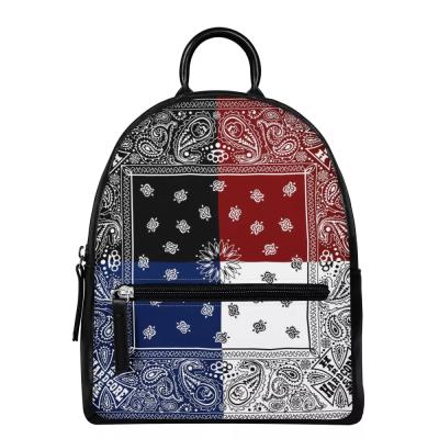 China High Quality Women Mini Backpack Purse Bandana Printing Designs Women Girl Leather Cross - Body Handbags for sale