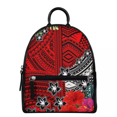 China Custom Polynesian Classic Girl Mini Waterproof Drop Shipping Women's PU Backpack Zipper Cross Tribe Leather - Body Bag Backpack for sale