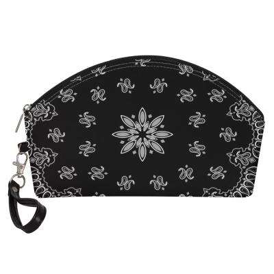 China Low 1 MOQ Good Quality PU Leather Pouch Bag Makeup Sling Bags Eco-Friendly Women Cosmetic Print Bandana Eco-Friendly For Girl for sale