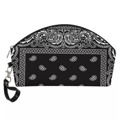 China Wholesale Custom Logo Bandana Printing Waterproof Travel Makeup Bag Eco-friendly Fashion Cosmetic Bags Mini Purses Women for sale