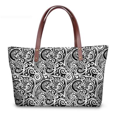 China Normcore/Minimalist Luxury Design Handbags Ladies Women Black Female Art Bag Bolsas de mujer African Girl Printing Hand for sale