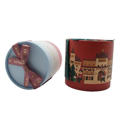 China Disposable Fashion Round Shape Cardboard Handmade Lid and Bottom Custom Gift Box for sale