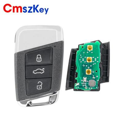 China ABS+PA+ Metal For 2015 - 2019 VW Passat 3 Button Smart Remote Key 315Mhz 433Mhz ASK for sale