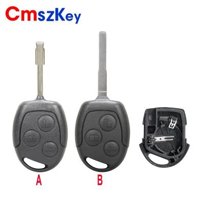 China ABS+Metal For Ford Mondeo Focus 2 3 Festiva Transit 3 Buttons Car Remote Key Case FO21 HU101 Blade for sale