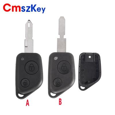 China ABS+Metal For Peugeot 106 206 306 205 405 Citroen Elysee C2 C3 2 Buttons Car Remote Key Shell Case With NE72 NE78 Master FOB Blade for sale