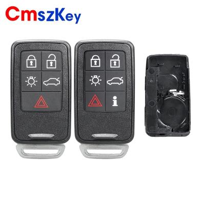 China ABS+Metal For Volvo S60 V60 S80 XC70 XC60 V70 2008-2017 5B 6B Smart Remote Shell Case With Key Blade Key FOB for sale