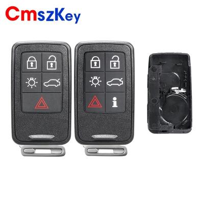 China ABS+Metal For Volvo XC60 S60 S60L V40 V60 S80 XC70 5B 6B Smart Remote Shell Case With Key Blade Key FOB for sale