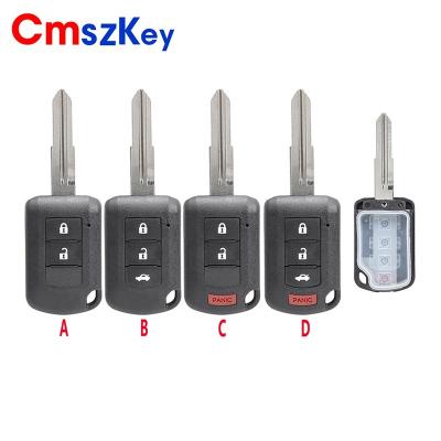 China ABS+Metal For Mitsubishi ASX Lancer Galant Outlander Pajero 2B 3B 4B Shell Case WithKey Remote Key FOB Blade for sale