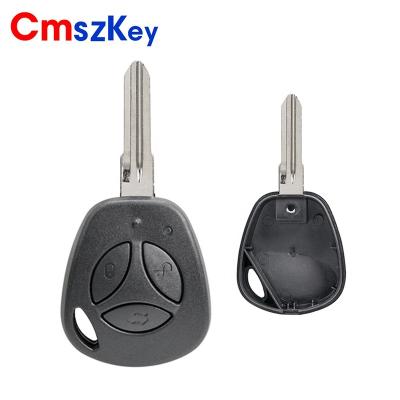 China ABS+Metal For Lada Vesta Granta Priora Kalina 3 Buttons Shell Case With Uncut Key Remote Key FOB Blade for sale