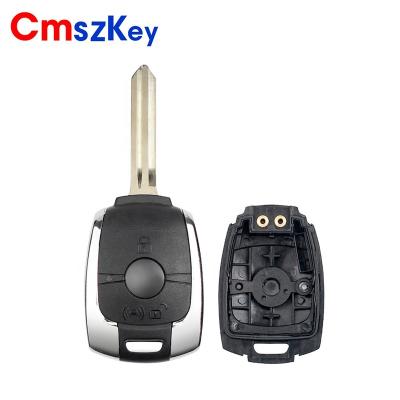 China ABS+Metal For Ssangyong Actyon Kyron Rexton Korando 2 Buttons Shell Case With Uncut Key Remote Key FOB Blade for sale