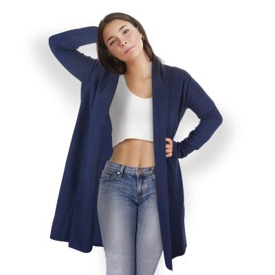 China Breathable Cashmere Cardigan Women With Button Pocket, Long Wool Cardigan Women Ladies Knitted Cardigan for sale