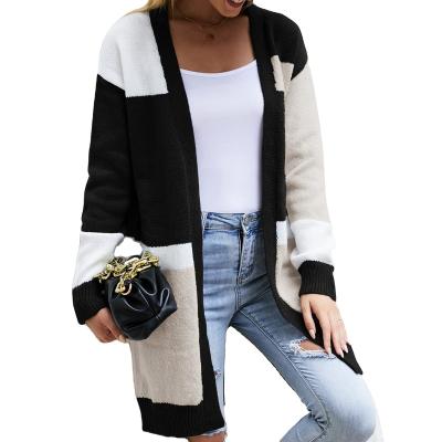 China Women's Spring Autumn Cardigan Long Sleeve Cashmere Breathable Sweater, Front Woolen Knit Loose Casual Open Cardigan for sale