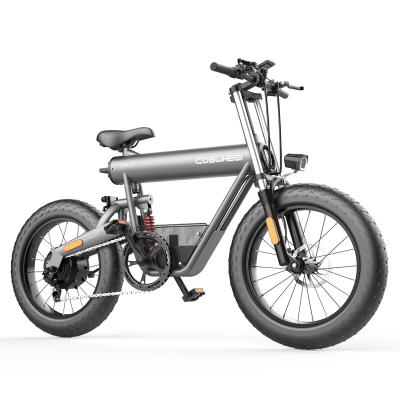 China Aluminum alloy T20 E 20 inch fat tire 20AH 500W mountain bike and beach electric bicycle for sale