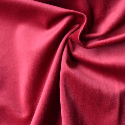 China Shrink-Resistant Red 100% Polyester New Italian Velvet Fabrics For Sofa for sale