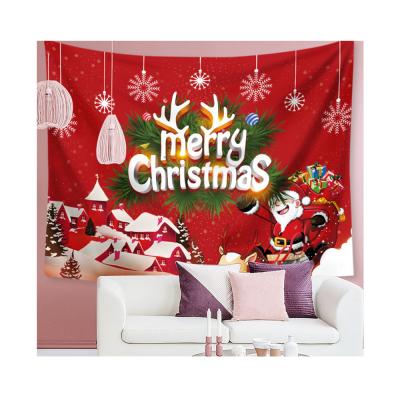 China 2020 New Simply Christmas Santa Claus Cloth Background Hanging Cloth Christmas Tree Tapestry Decoration for sale