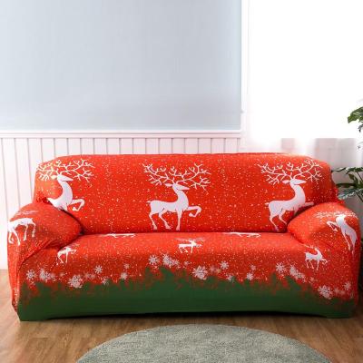 China Comfort Elastic Breathable Christmas Stretch Sofa Covers Sofa Seat Cover Set For Christmas Holidays for sale