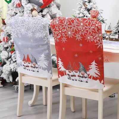 China European And American New Christmas Washable Red Gray Printing Cartoon Desk And Chair Cover for sale