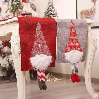 China Creative jacquard Christmas faceless doll forest man table runner tablecloth scene decoration dress up for sale