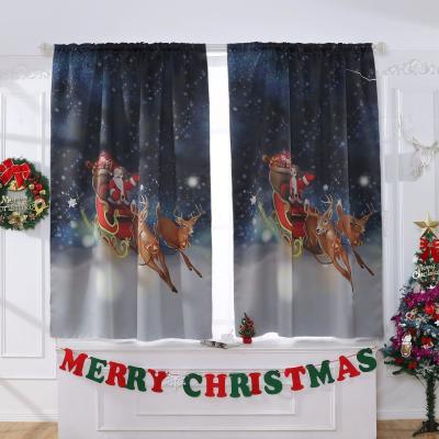 China 2020 Blackout Christmas New Ready Made Curtains Printing Curtains Blackout Sheer Curtains for Home for sale