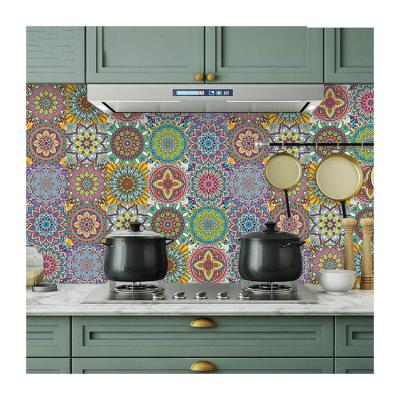 China Decorative Sticker Tiles Self Adhesive PVC Bathroom Kitchen Wall Stickers Waterproof Non-Slip Floor Decals for sale