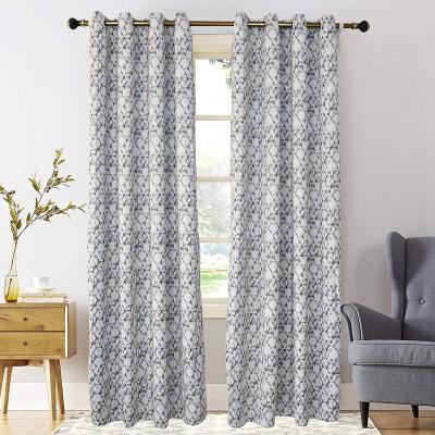 China 2021 Curtains, Modern Custom Home Blackout Amazon Hot-selling Nordic Geometric Printing Curtains In Use for sale