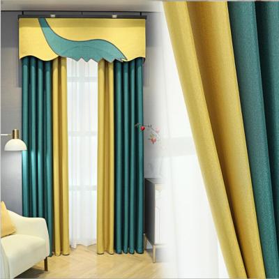 China Blackout Solid Curtain With Blackout Striping Polyester Wide Room Blackout Windows Panel Tarnish Coating For Bedroom for sale