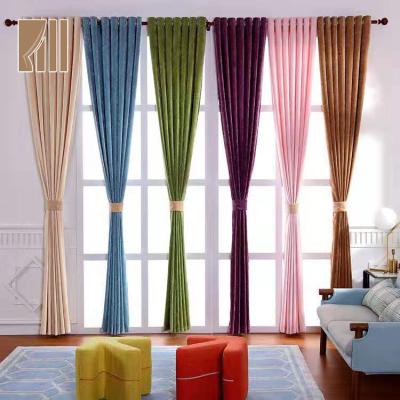 China Blackout 2020 Latest Cheap Hot Sale European Designs Luxury Solid Curtains For Homes for sale