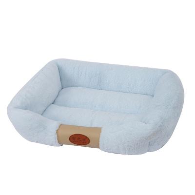 China Sustainable Winter Warm Plush Kennel Mat Wholesale Fashion Comfortable Dog Cat Beds for sale